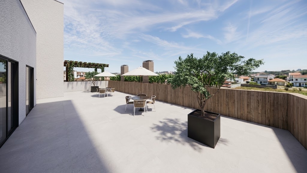 Rooftop do Residencial Yosemite com área social descoberta